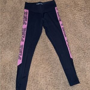 PINK Victoria's Secret Women’s Black and Pink Leggings